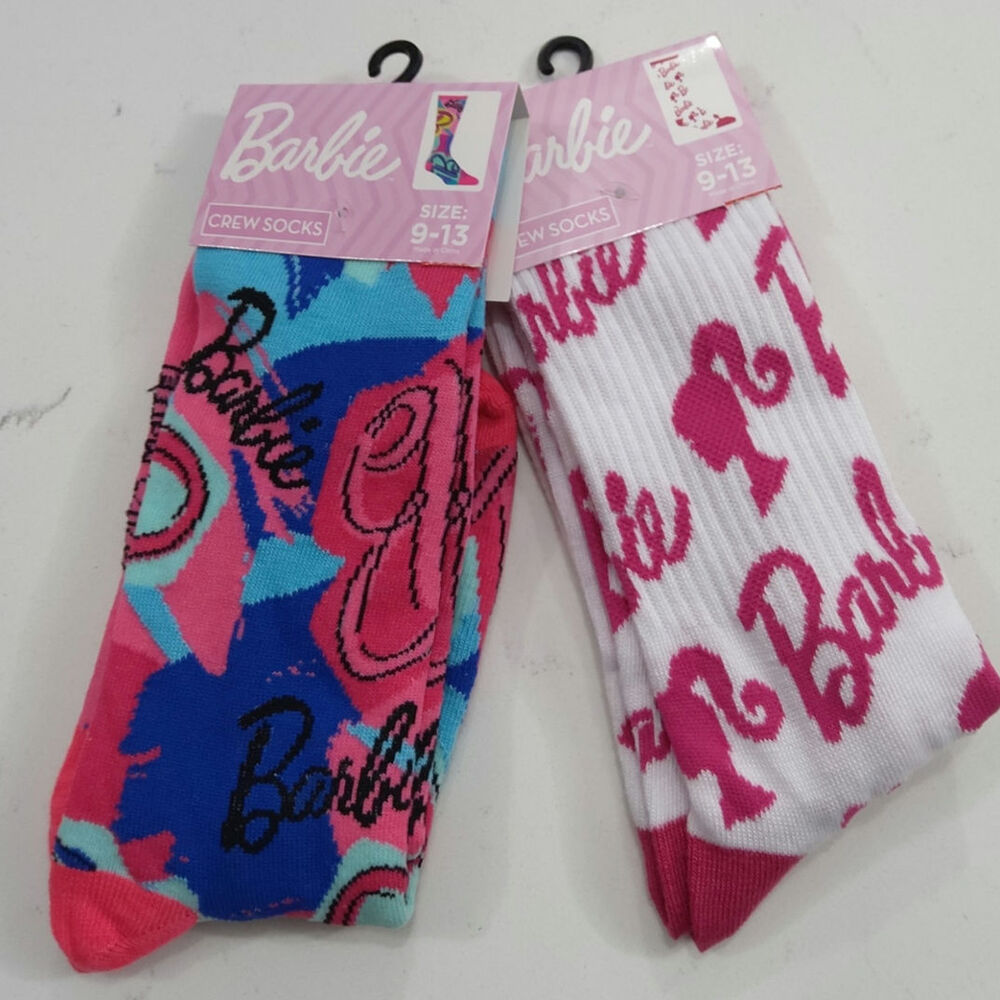 Barbie collector socks set Mattel brand size 9-13 could fit smaller crew Style